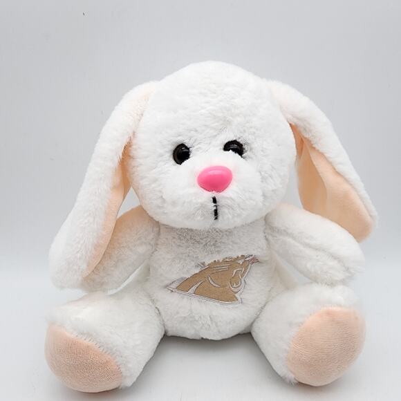 FOGO Carolina Panthers Logo Rabbit Plush 8" Hot Pink Nose Forever Collectibles - Picture 1 of 13